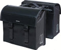 Schwarze Basil Urban Load MIK 2.0 Doppeltasche, wasserdicht, mit Adapterplatte und Reflexion, 48-53 Liter Volumen