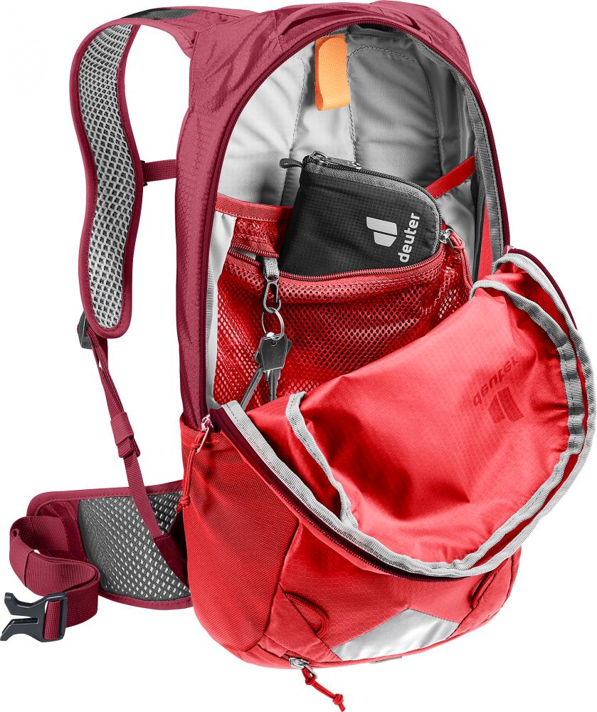 Deuter Race 12 Fahrradrucksack 12 Liter Rot - Leichter stabiler Rucksack für MTB & Rennrad