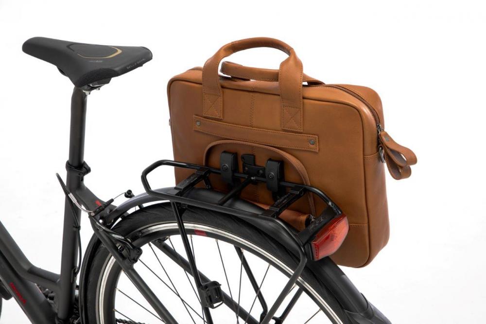 New Looxs Radtasche Luko Leather Cognac 15 Zoll - elegante Bike-Office-Tasche