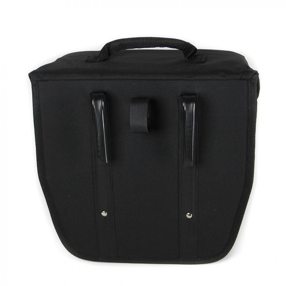 Haberland Einsteiger-Serie schwarz / silber - robuste Gepäckträgertasche für Alltag und Tour