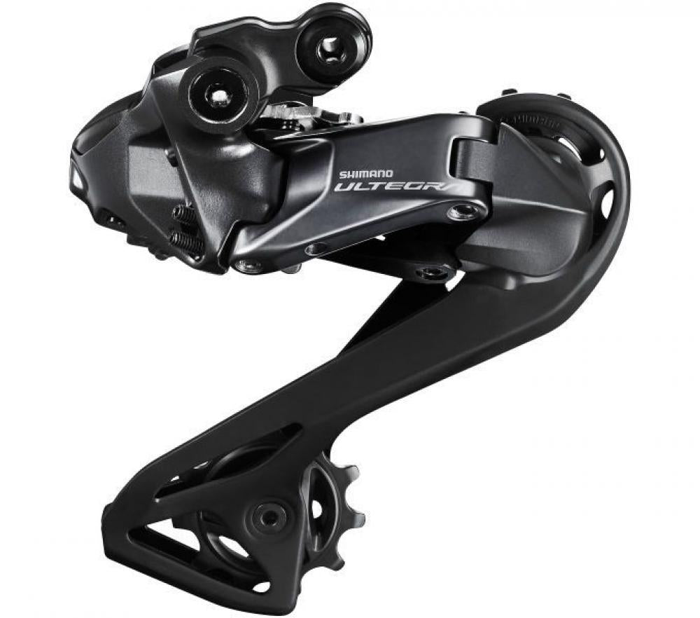SHIMANO Ultegra Di2 RD-R8150 12-fach elektronisches Rennrad Schaltwerk in Schwarz.