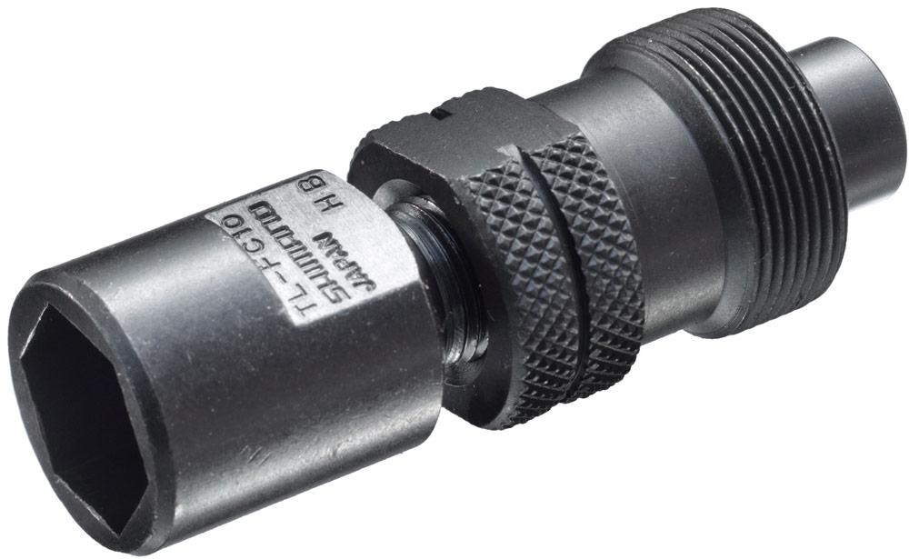 Shimano TL-FC10 Kurbelabzieher aus schwarzem Metall für die Demontage von Shimano Fahrradkurbeln.