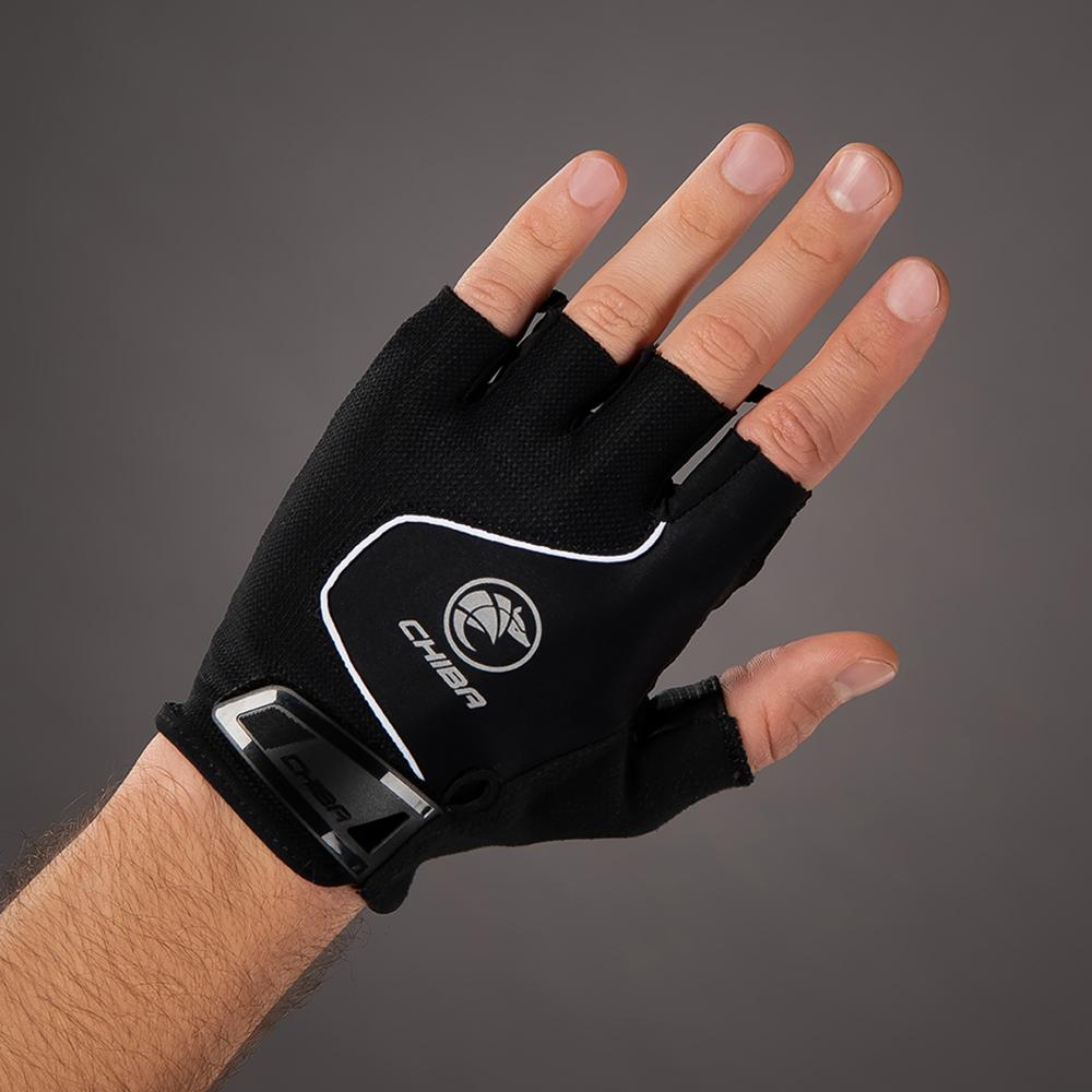 CHIBA Cool Air - Radhandschuhe kurz, schwarz, Größe L, atmungsaktiv