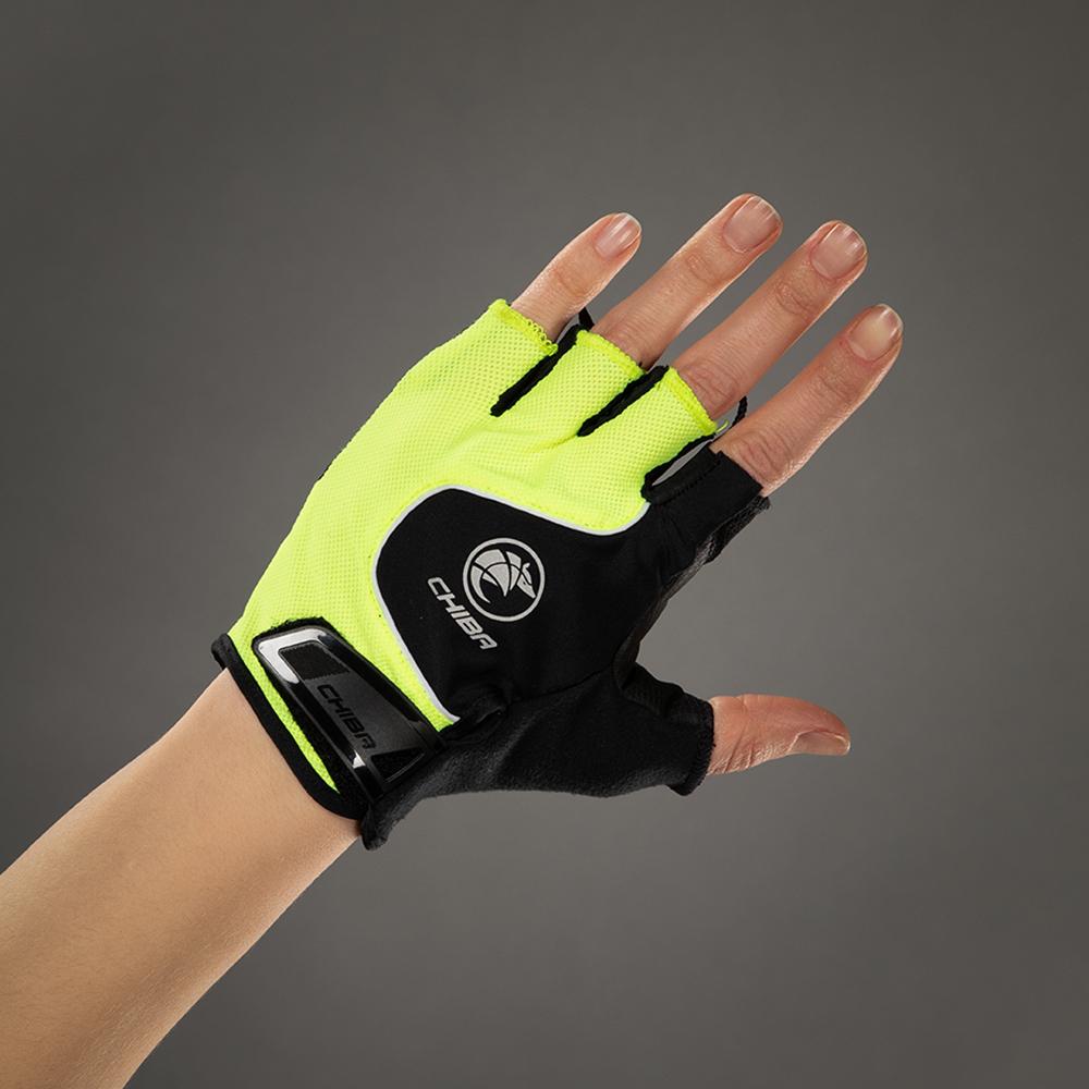 CHIBA Cool Air - Radhandschuhe neongelb XXL, atmungsaktiv mit Gelpolsterung