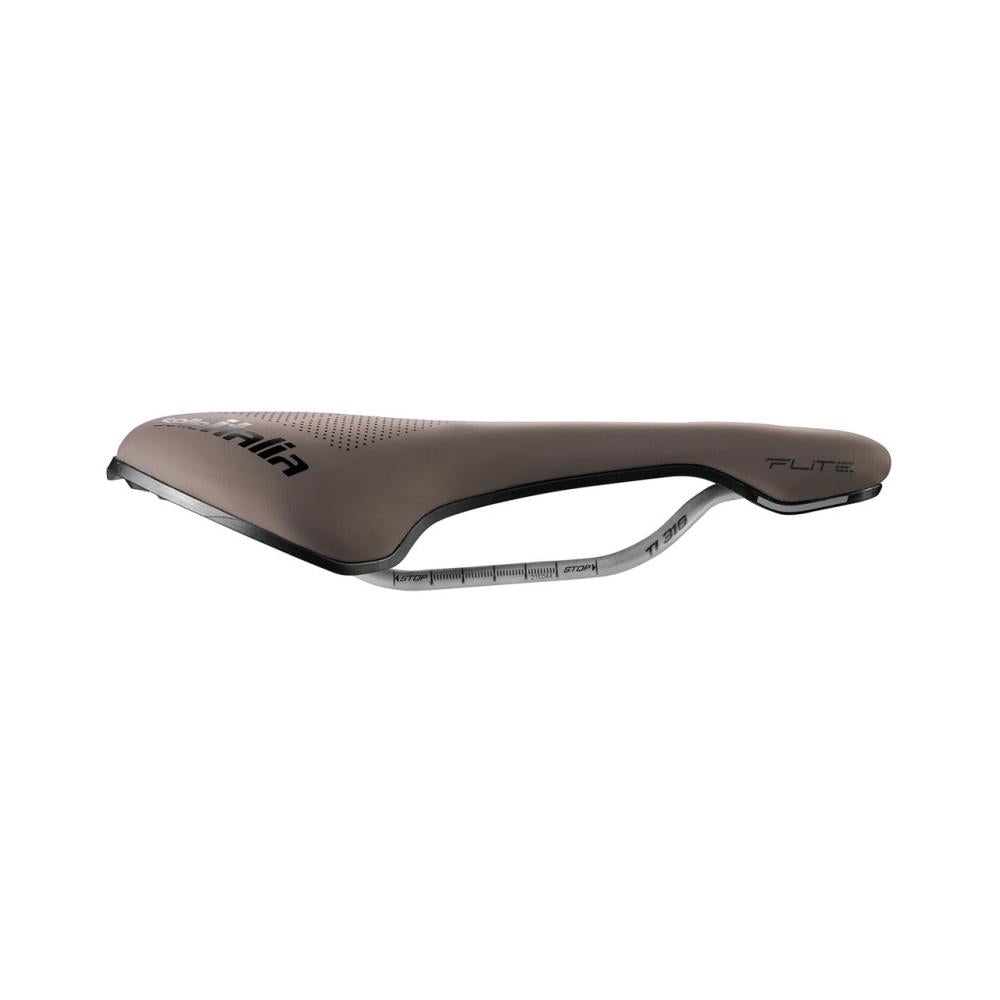 Selle Italia Flite Boost Gravel TI 316 Superflow L3 mud brown - Gravel-Sattel mit TI-316 Streben, Superflow-Aussparung