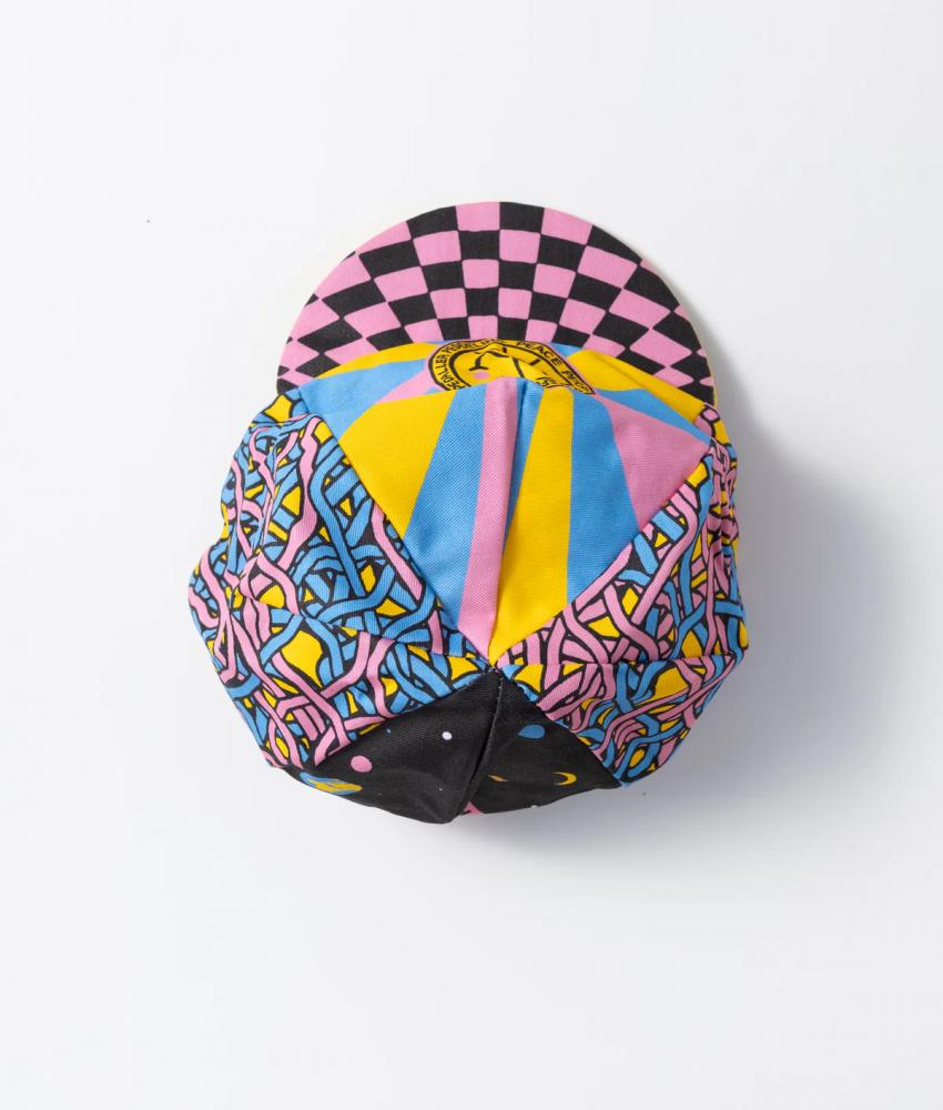 Ass Savers Cap BITS N' PEACES Special Edition, bunte Baumwoll-Fahrradkappe, unisex, Design Jody Barton.