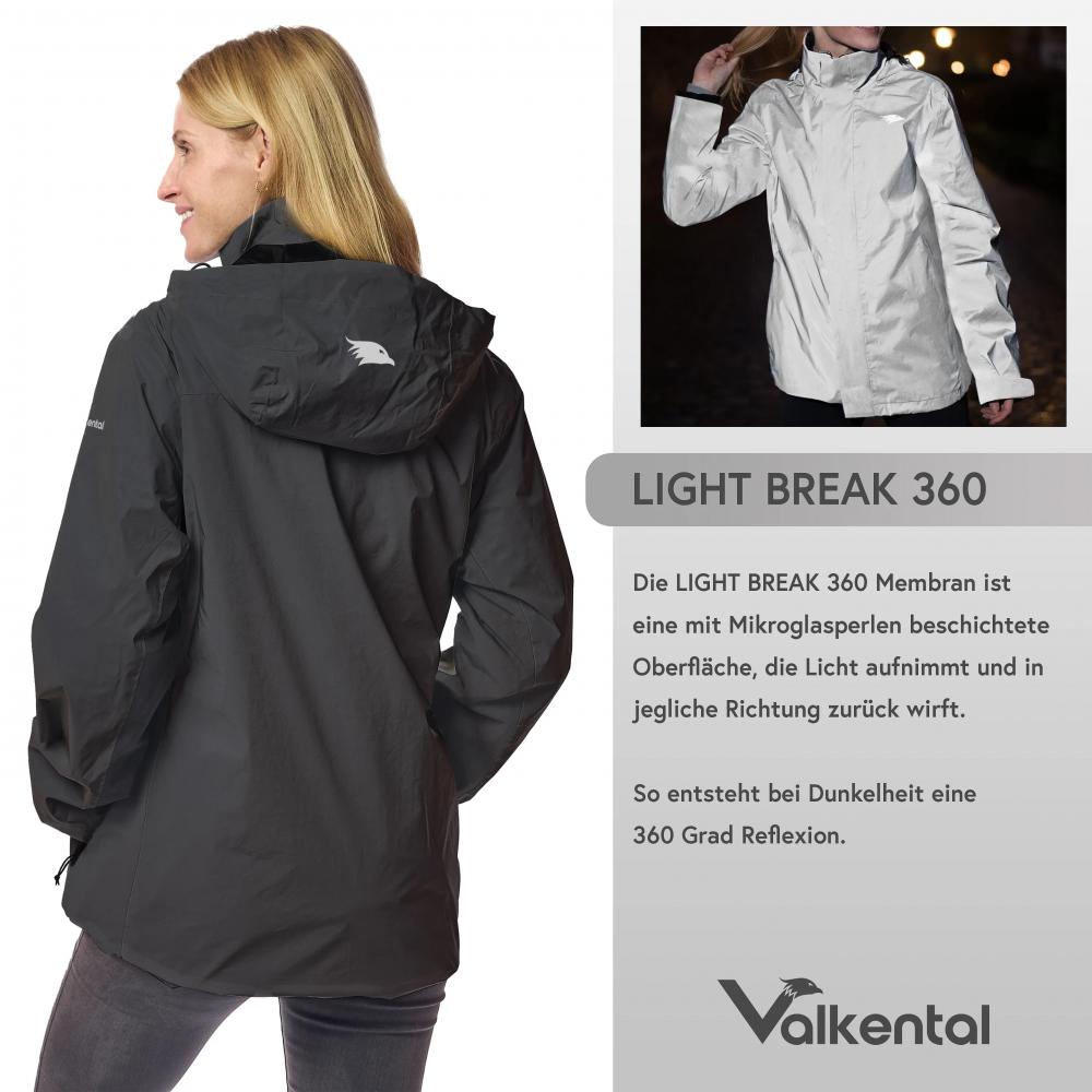 Valkental Damenjacke 3in1 Smart Jacket wasserdichte Jacke mit Fleece Zipp-In 3XL schwarz