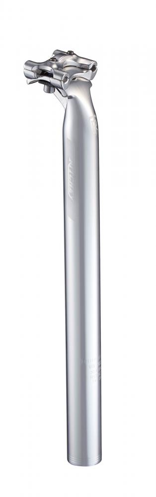 Hochglanz silberne Ritchey Classic 2-bolt Sattelstütze, 30.9x350mm, 25mm Offset, für 7x7mm Streben.