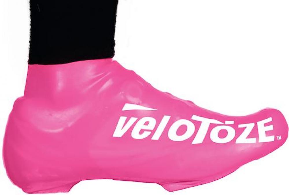 VeloToze Überschuh kurz pink L/XL - wasserdichter Aero-Überschuh für kühle, nasse Tage