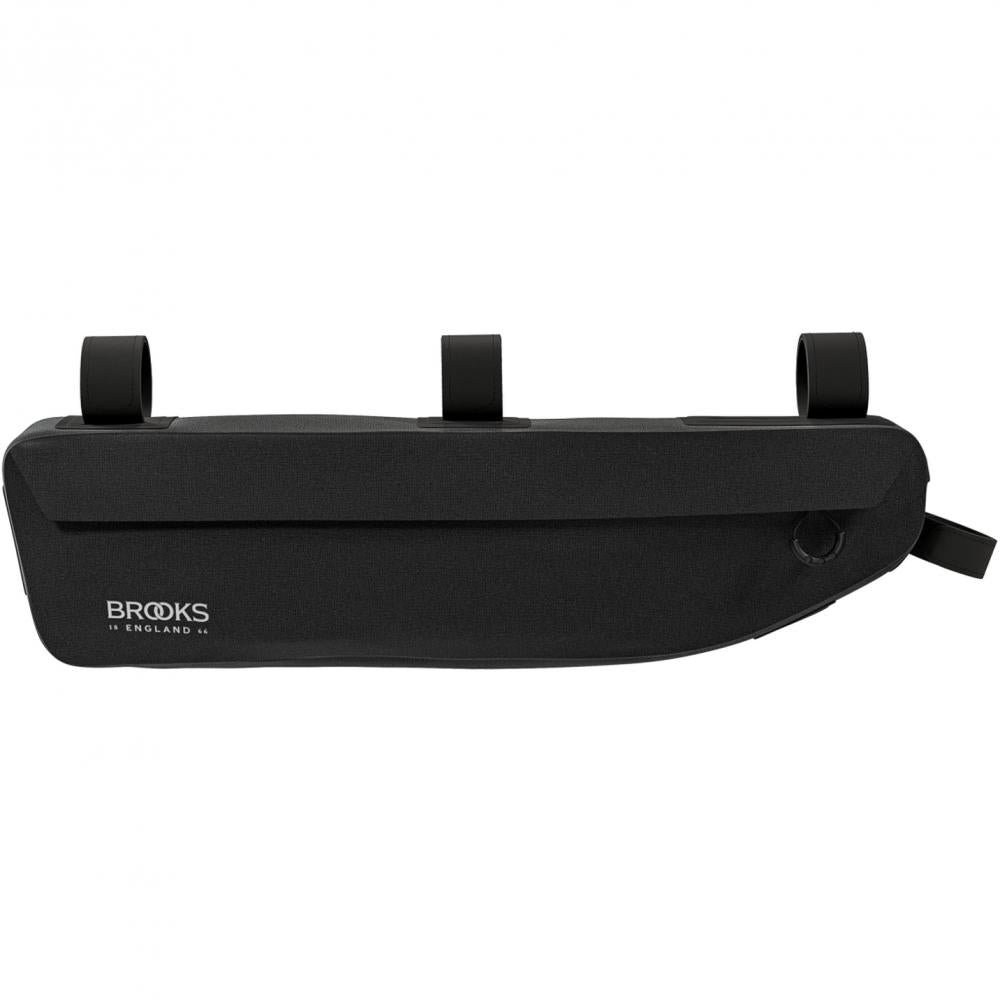 BROOKS Scape Frame Bag Black - wasserdichte Rahmentasche 3 Liter aus 600D Polyester mit Hypalon-Details - 200 g leicht, 460x60x120 mm