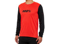 100% Ridecamp Long Sleeve Jersey L Red/Black - atmungsaktives MTB-Trikot für lange Trail-Tage