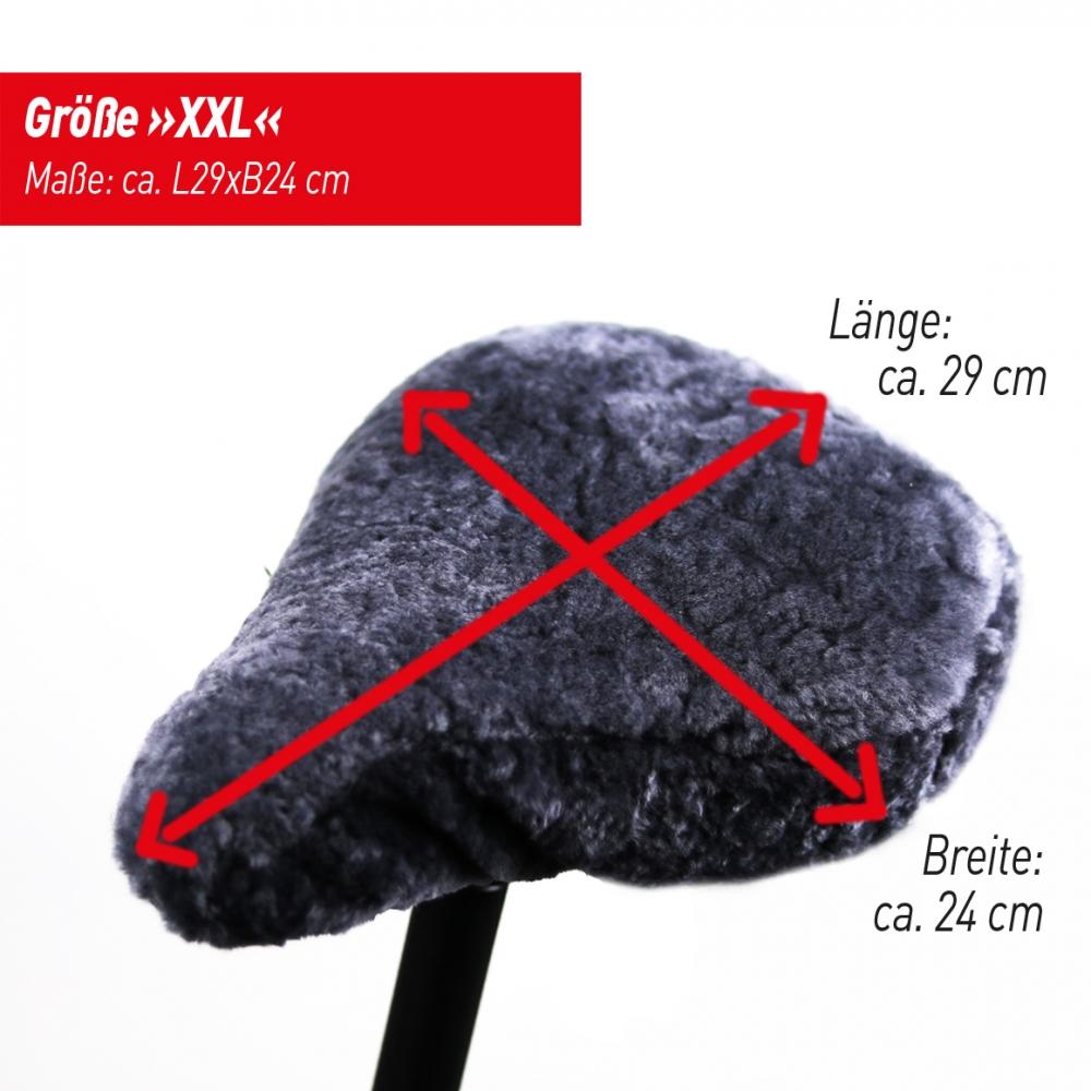 Haberland Sattelbezug Lammfell XXL anthrazit - maximaler Sitzkomfort für breite Sättel