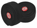 SRAM SuperSuede Lenkerband schwarz, rutschfestes Performance-Bar Tape, zwei gerollte Bänder mit rotem SRAM Logo.