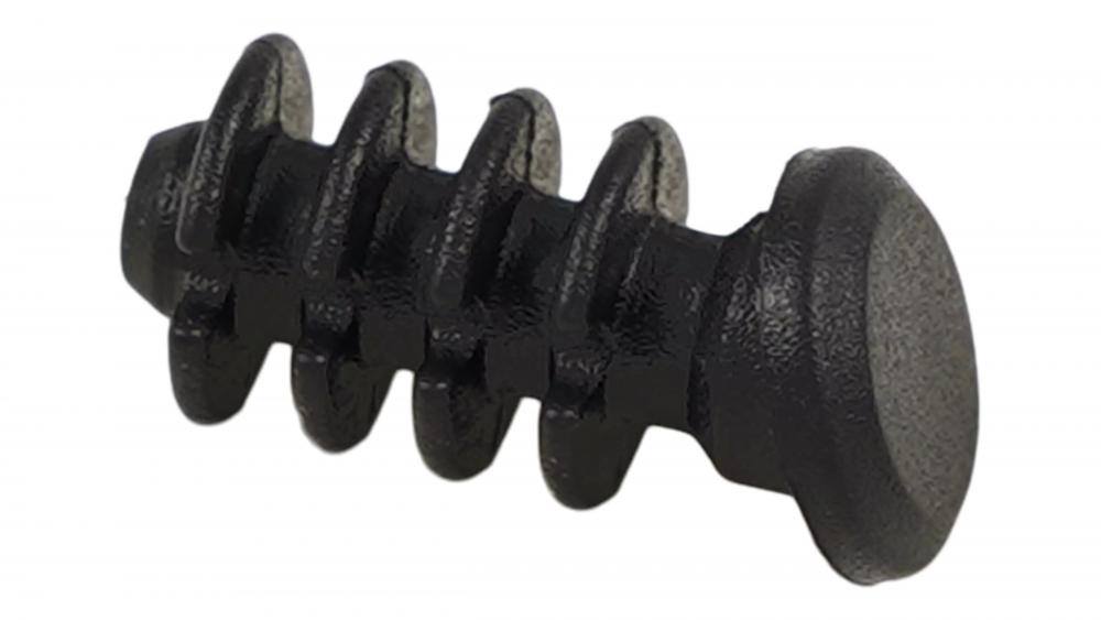 CBG PLUG Gummistopfen mit Rippen für 6-7mm Bohrungen - ICR Ein-/Ausgangsport mit abgeschrägter Oberseite - CBG PLUG, ICR ENTRY/EXIT PORT, RIBBED SOLID RUBBER PLUG - ANLGED TOP, TO FIT 6-7MM HOLE