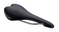 Schwarzer Ritchey WCS Streem Sattel mit perforierter Oberfläche, Titanstreben und Regenbogen-Detail.