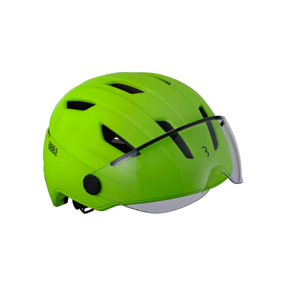 BBB Cycling Helm Move Faceshield L neon - sicherer E-Bike- & City-Helm mit Visier