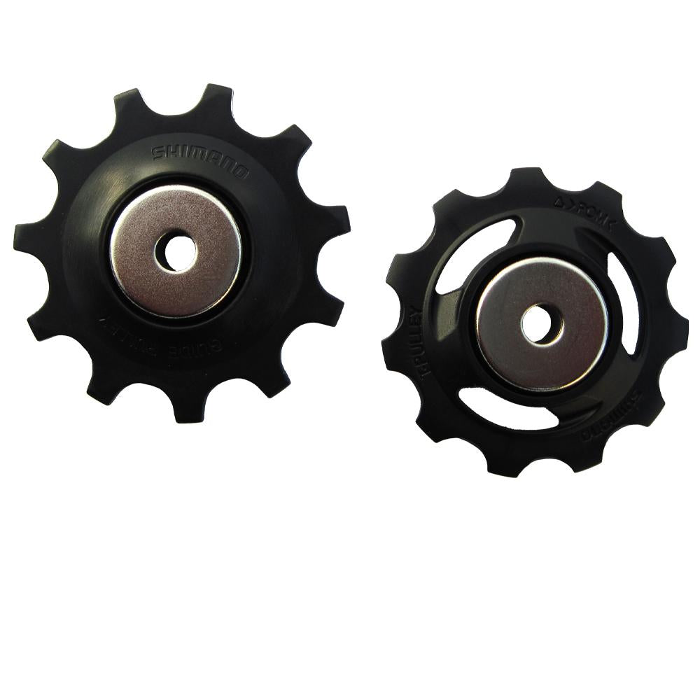 Schwarzer Shimano 105 7000SS/GS Schaltrollensatz für 11-fach Schaltwerke.