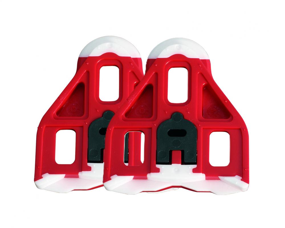 Look Delta Standard Pedalplatten Rot - Rennrad Cleats kompatibel mit Non-Kéo LOOK Pedalen, 9° Bewegungsfreiheit, Memory-Positionierer, Set mit Schrauben