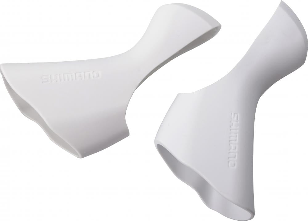 SHIMANO Griffgummi Paar ST-6800 Weiß - ergonomischer Ersatz für STI-Schaltbremshebel