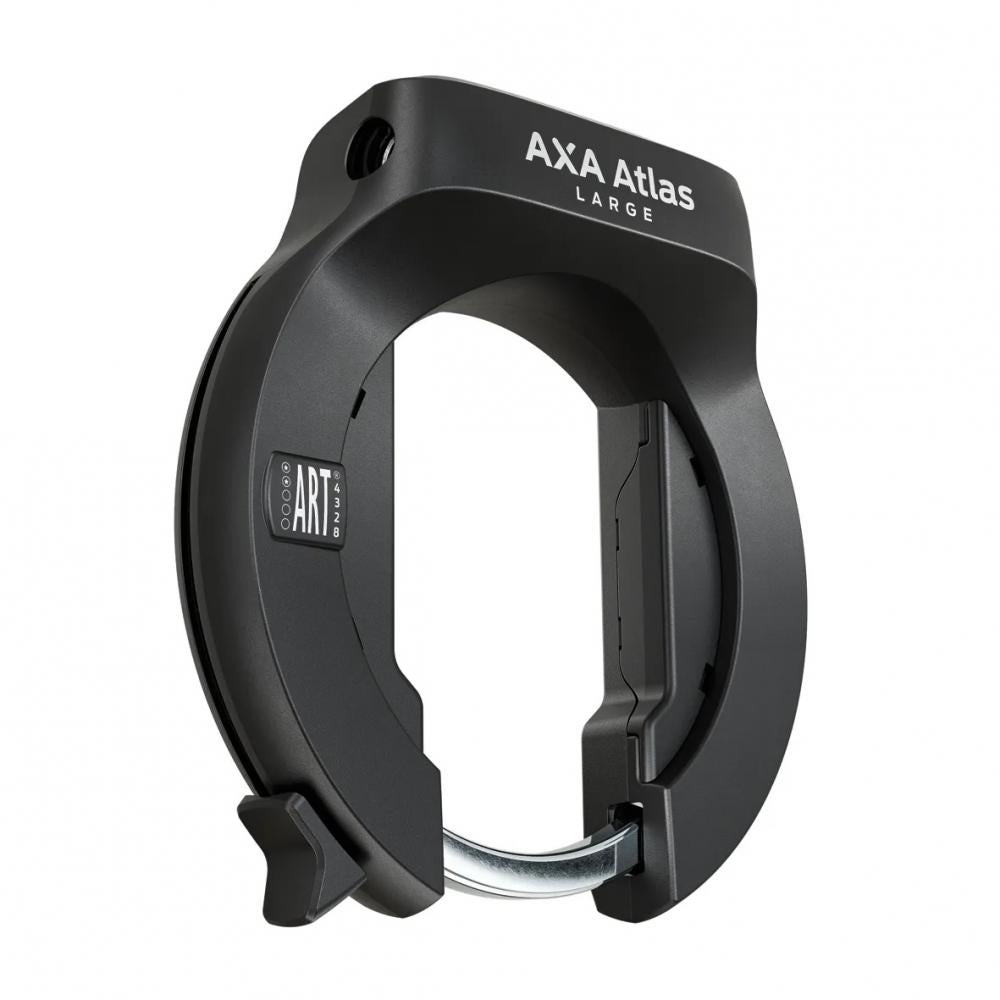 Axa Rahmenschloss Atlas L Rahmenschloss 72 - 5 mm Schwarz (Schlüssel nicht abziehbar) - Hochsicheres Fahrradschloss mit Sicherheitsstufe 14