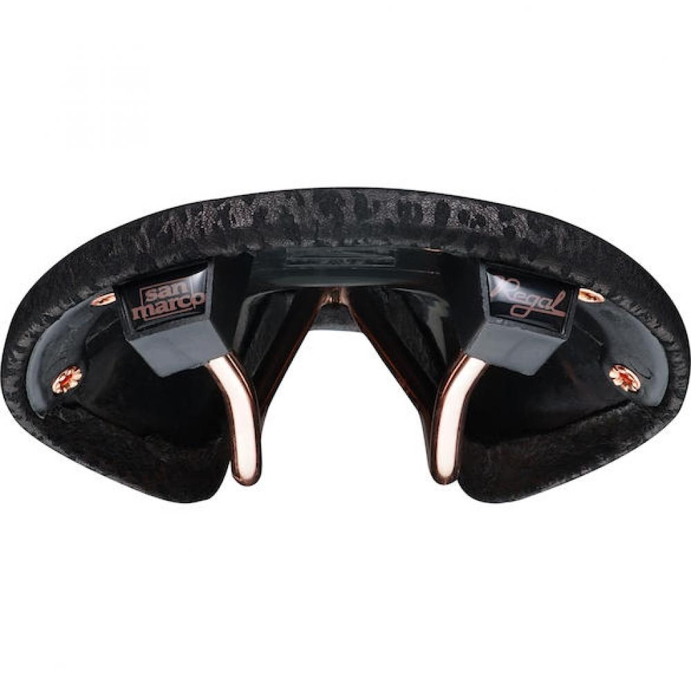 Selle San Marco Regal Le Rino Sattel 149 x 283 mm Schwarz - Klassisches Leder-Design mit Biofoam-Komfort