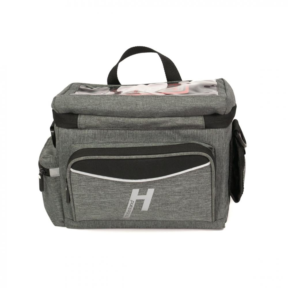 Haberland Lenkertasche 8l Max grau - praktische Fahrrad-Lenkerbag mit KLICKfix