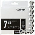 Connex 7E8 E-Bike-Fahrradkette 1-fach 136 Glieder Silber - verstärkt für Nabenschaltung