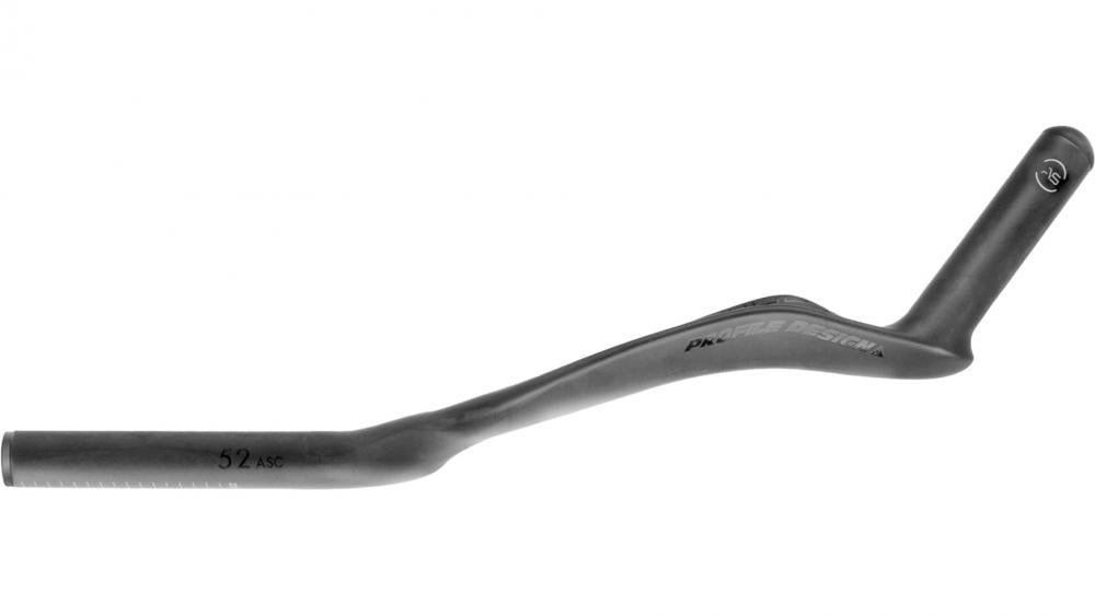 Profile Design 52 ASC Carbon Aerobar Extensions 340mm, 52° Griffwinkel, aerodynamische Form, kompatibel mit 22,2 mm Lenkerklemmung, für Di2 Integration geeignet