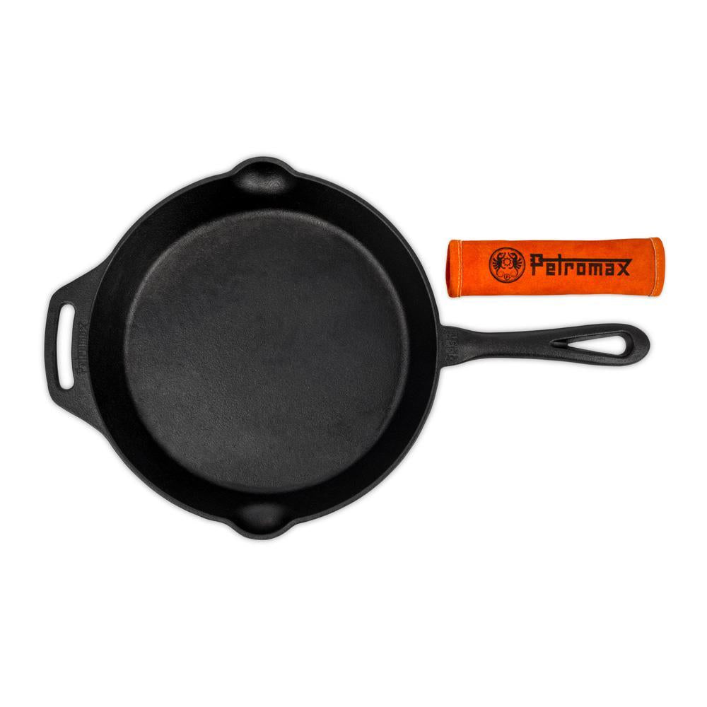Petromax Aramid Griffhülle für Feuerpfanne universeller Hitzeschutz aus Rauleder und Aramidfasern, passend für alle gusseisernen Pfannenstiele, leuchtend glutorange