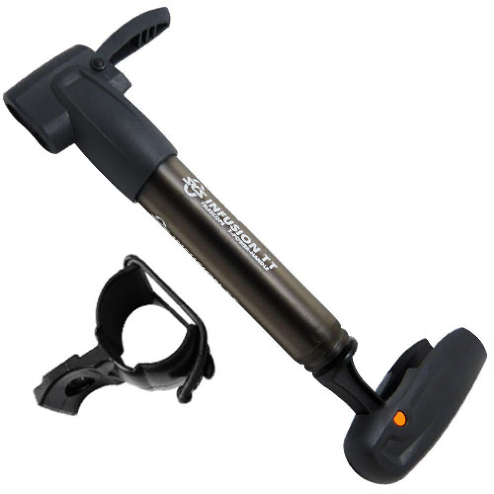 SKS Minipumpe INFUSION TT AV/SV/DV schwarz, 6 bar, Teleskopfunktion, klappbarer T-Griff, MultiValve-Anschluss für alle Ventile, kompakt und leistungsstark, 225 mm Länge
