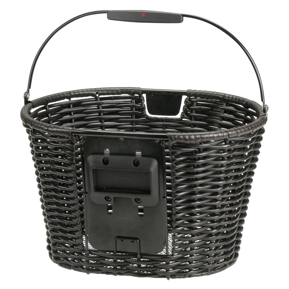 KLICKfix Vorderradkorb Structura oval ohne Adapter schwarz 24x39x28 cm