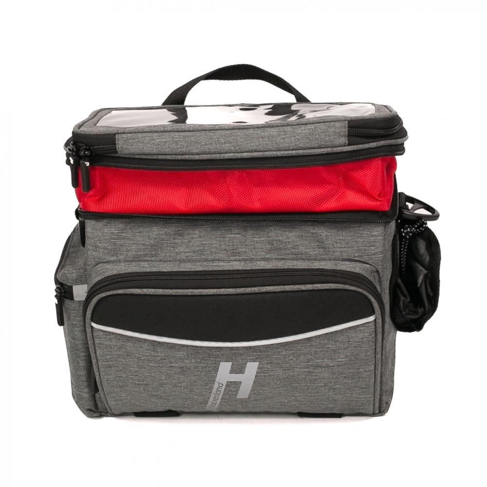 Haberland Lenkertasche 10l Max Plus grau - praktische Lenkertasche mit KLICKfix