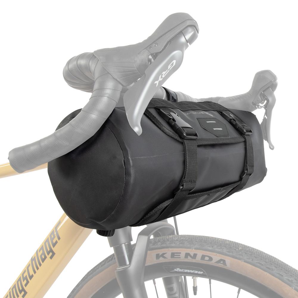 M-WAVE Rough Ride Front Black Series Lenkertasche - 10 l wasserdichte Front-Bikepacking-Tasche