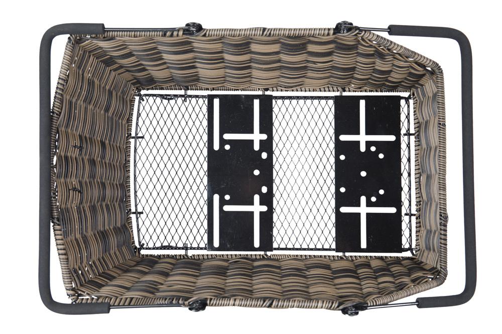 Basil Gepäckträgerkorb Cento Rattan Look Gepäckträgerkorb 22 Liter - braun - wetterfest Multi-System (i-Rack / Racktime / Carrymore / Soft-Grip)