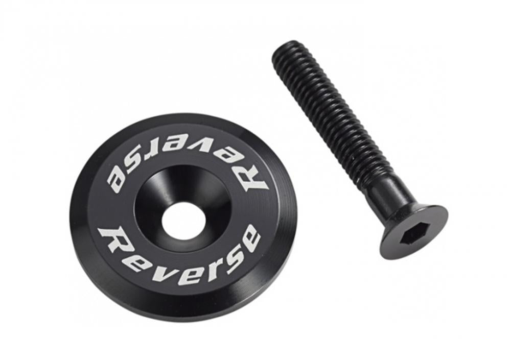 REVERSE, Steuersatz, Steuersatzkappe mit Schraube, nur 7g, Black