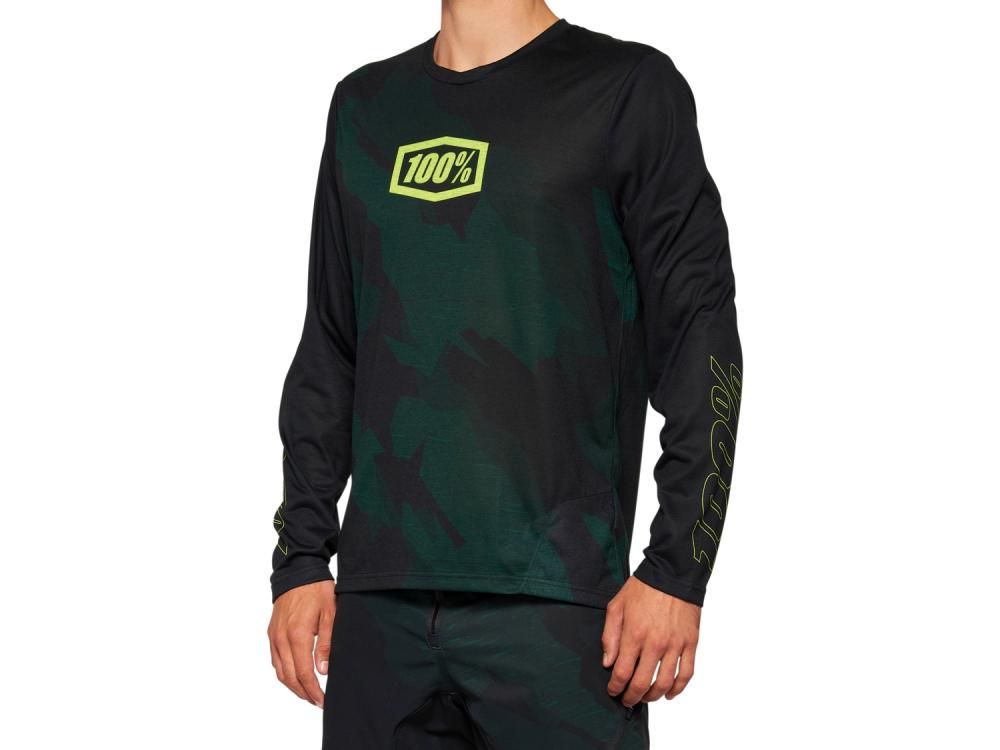 100% Airmatic LE Long Sleeve Jersey S Black Camo. - komfortables MTB-Trikot aktuelle Generation