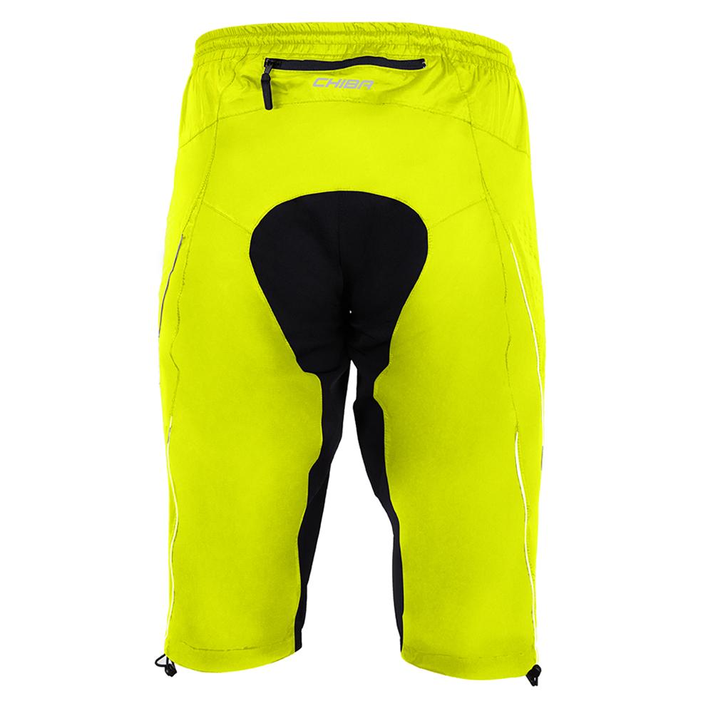 CHIBA Regenhose kurz - wasserdicht, winddicht, atmungsaktiv, neongelb, Größe M