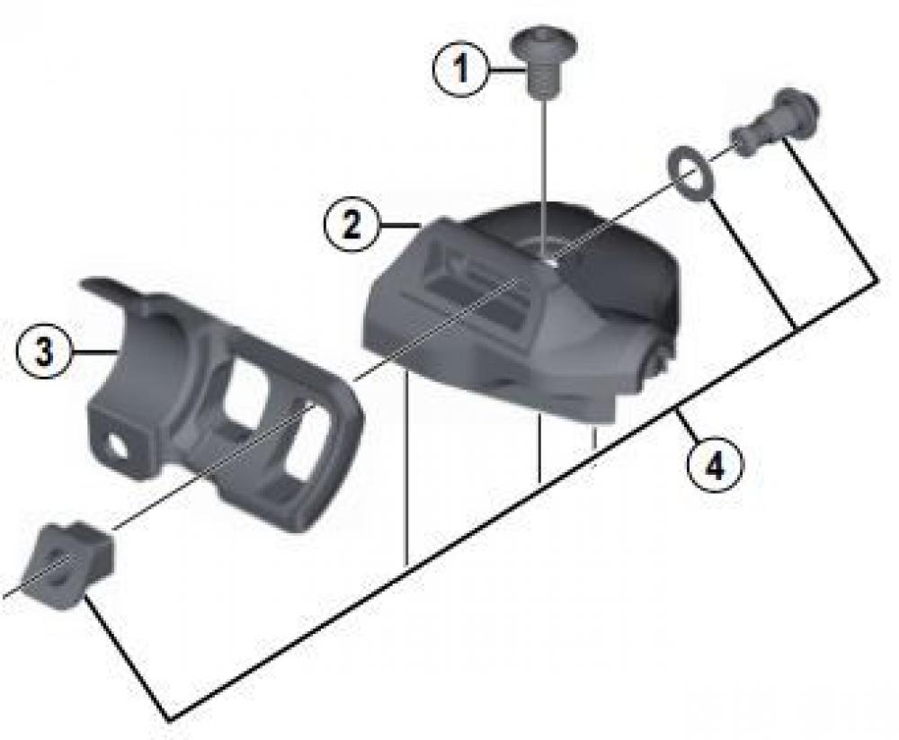 Shimano Befestigungsschraube für SL-M9000-I Schalthebel in einer Explosionszeichnung mit Montagezubehör.