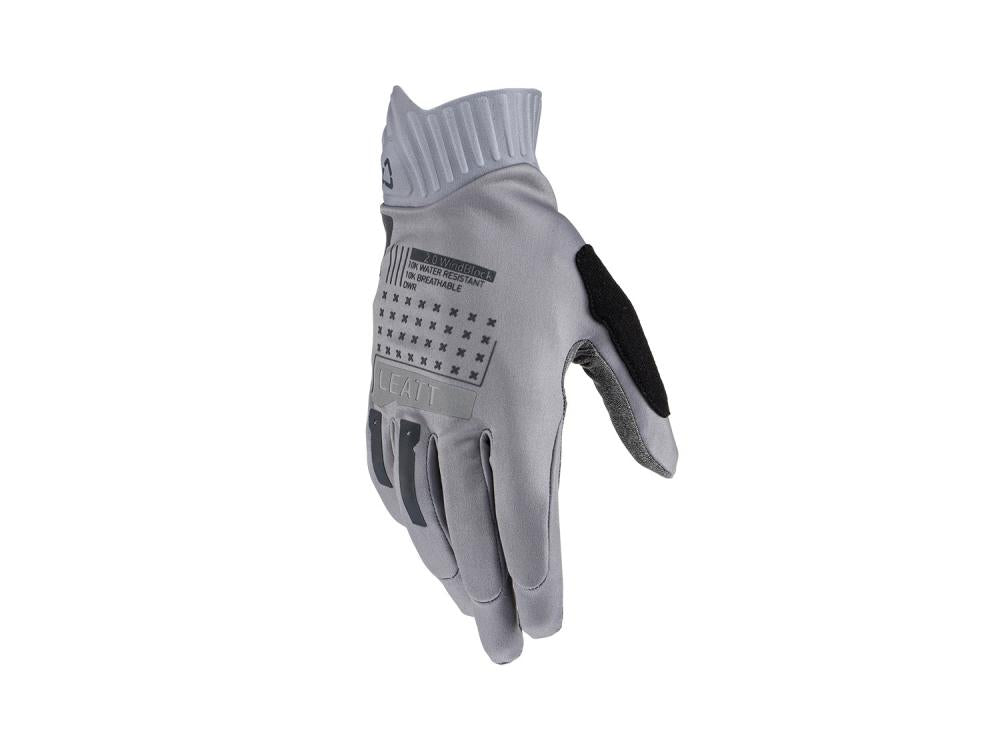 Leatt MTB 2.0 WindBlock Fahrradhandschuhe in Titanium, winddicht mit MicronGrip und 3D Brush Guard, Größe L.