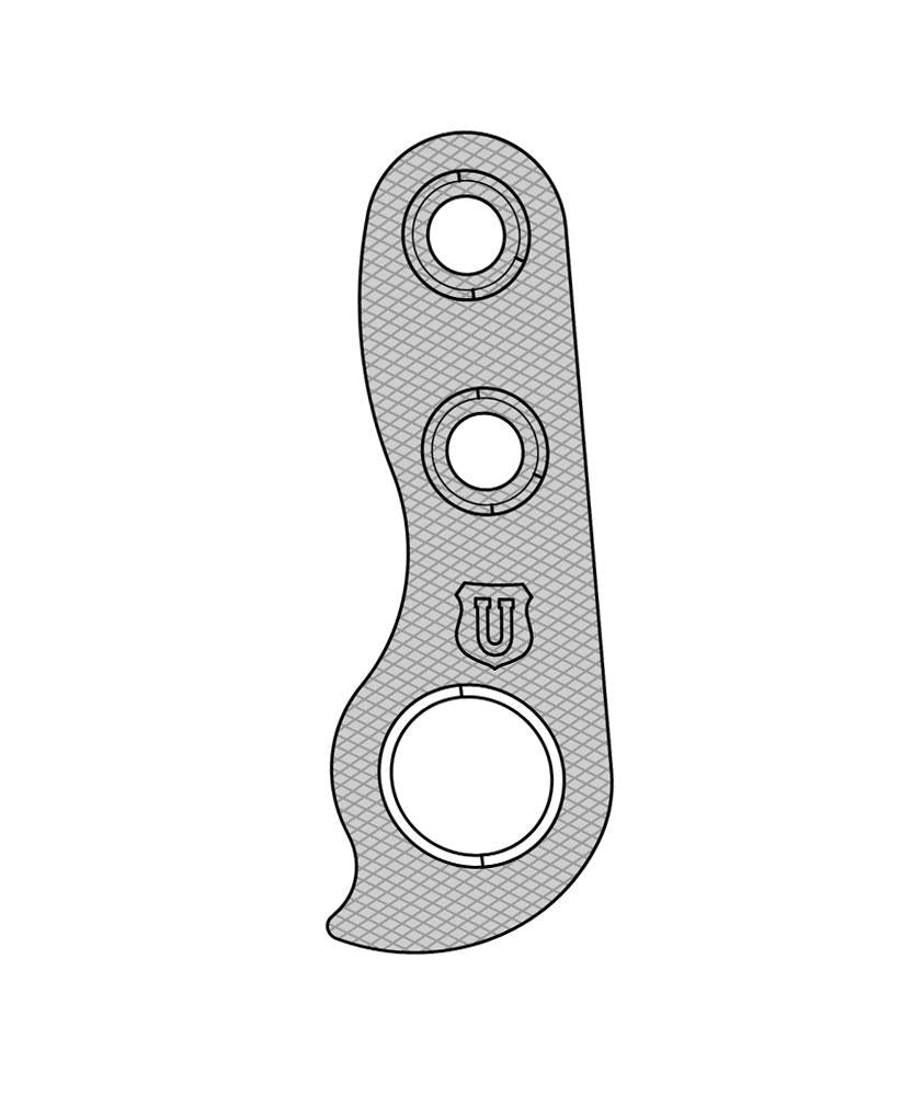 MARWI Schaltauge GH-312 mit Schrauben für Stevens, Felt, Kona, Pells - auf Karte, Aluminium