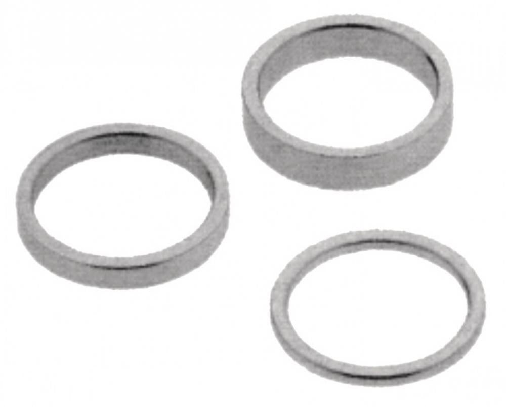 Ergotec Fahrrad Steuersatz Spacer Set 1 1/8 Zoll, unterschiedliche Dicken, silberfarben.