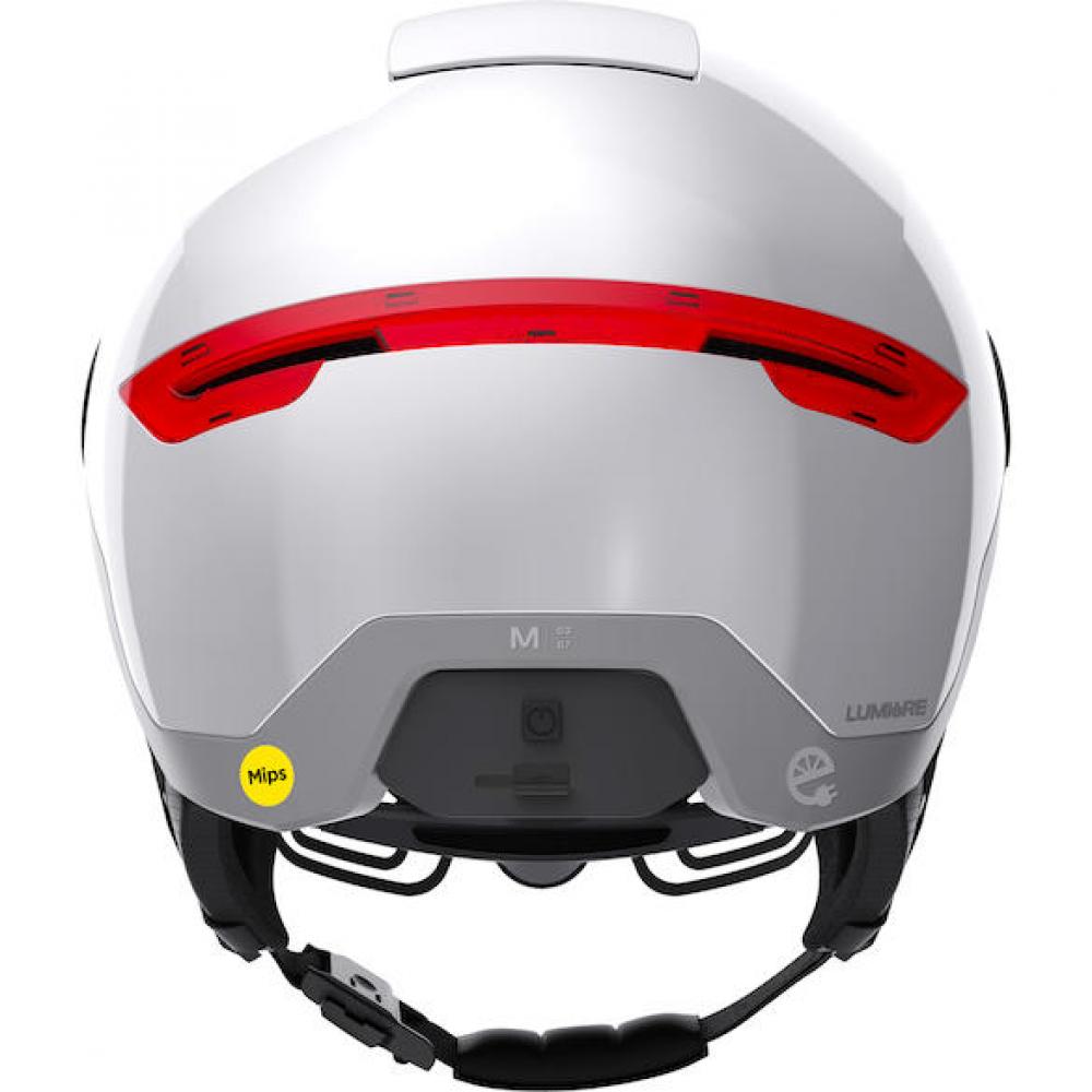 Limar Lumiere weißer Fahrradhelm mit integriertem Rücklicht und Mips, ideal für Urban & Speed-Pedelec.