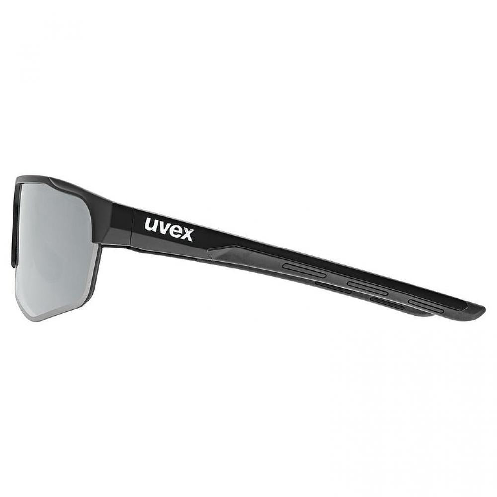 uvex axos Set Skihelm black matt mit Visier mirror silver, IAS-Größenanpassung, Monomatic-Verschluss, Belüftungssystem, herausnehmbare Innenausstattung