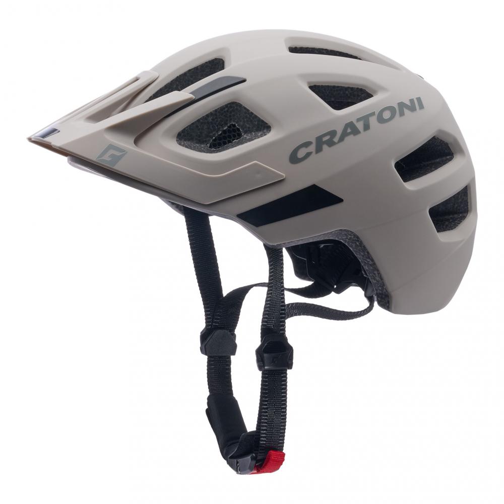 Cratoni Maxster Pro Kinder-Fahrradhelm 51-56 cm Sand Matt mit Rücklicht