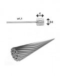 XLC Schaltinnenzug Ø 1,1/ 4000mm 1 Nippel Ø4x4mm