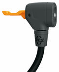 SKS MV EASY Pumpenkopf Adapter, dunkelgrau, mit ergonomischem orangefarbenen Feststellhebel für alle Ventilarten.
