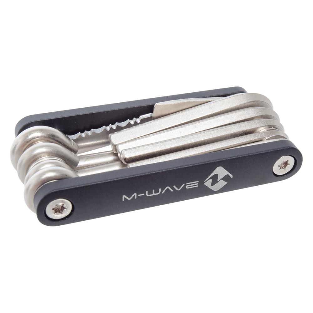M-WAVE Pocket F13 Multitool - Premium Fahrrad-Multitool aus CrV-Stahl, 150 g, mit 13 Funktionen