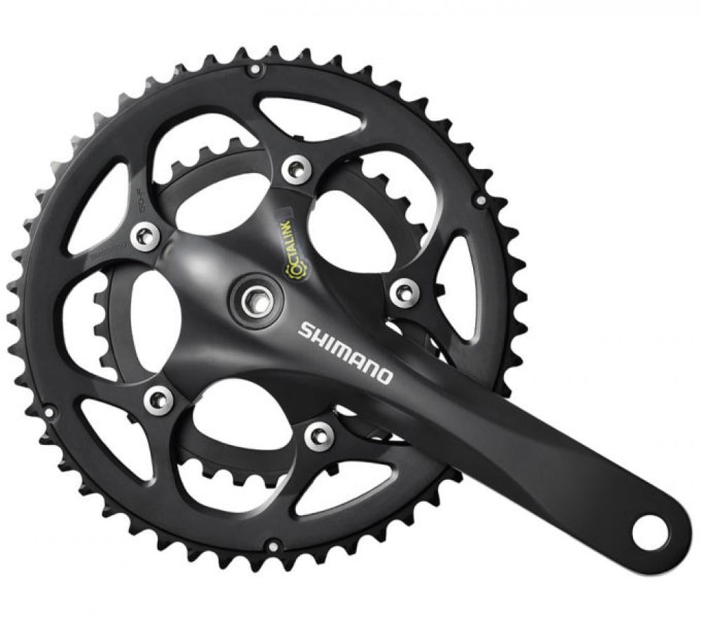 SHIMANO Kurbelgarnitur FC-R345 9-fach 175 mm 50-34 Zähne Silber - Effiziente Schaltperformance