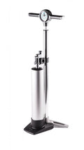 Crankbrothers Klic Standpumpe Tubeless Tank analoges Manometer silber
