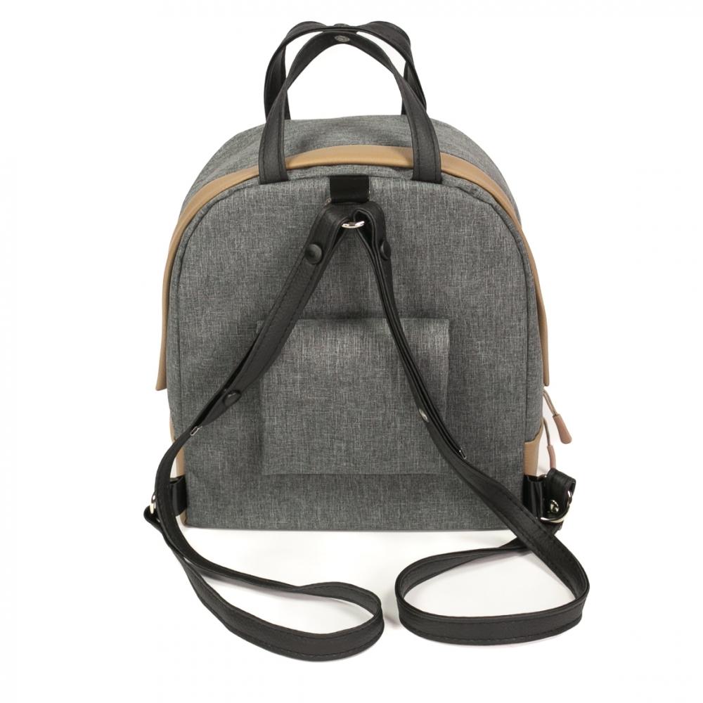 Haberland Rucksack-Lenkertasche Bella grau/hell- - flexible Lenkertasche & Rucksack